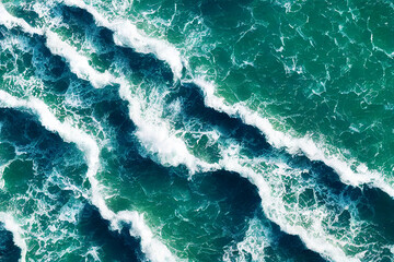 crashing water surface in the ocean