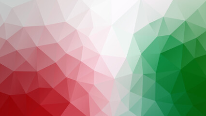 Obraz premium Vector low poly blurred flag of Italy. Banner with Italian flag. Polygonal patriotic geometric background