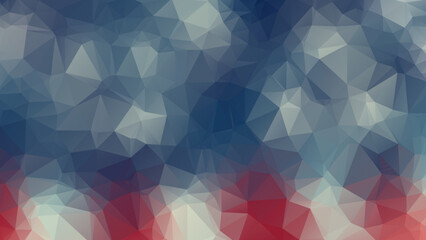 Vector low poly blurred flag of USA. Polygonal geometric illustration. United States of America flag