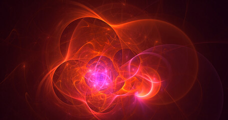 3D rendering abstract colorful fractal light background