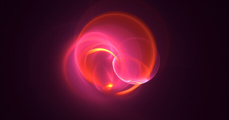 3D rendering abstract colorful fractal light background