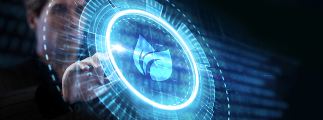 ESG Environmental Social Governance concept. Technology, Internet and network concept.