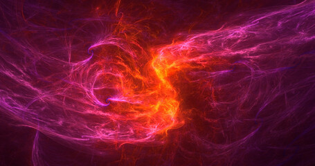 3D rendering abstract colorful fractal light background