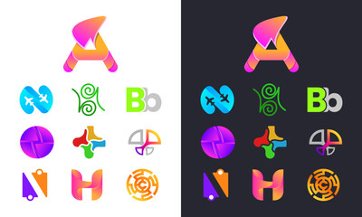 Abstract logo collection. Modern, Business, Unique, Minimalist, Creative logo layout.