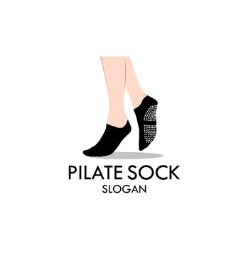 Pilate Socks, Yoga Socks, Sock Logo, Pilate Yoga logo, Yoga Sock Logo Design