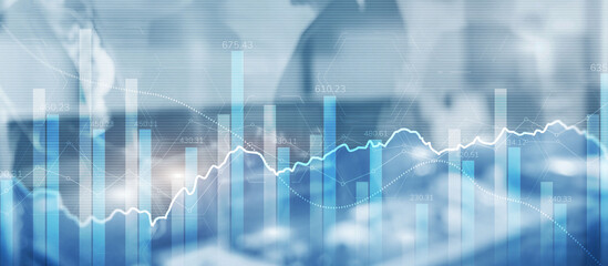 Financial data on a monitor as Finance data concept. Analytics concept
