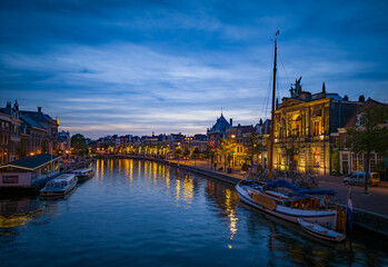 view of the old town Haarlem and Spaarne river