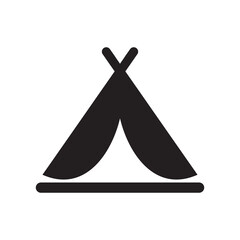 camping tent symbol icon vector