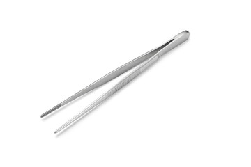 medical tweezers on a white background
