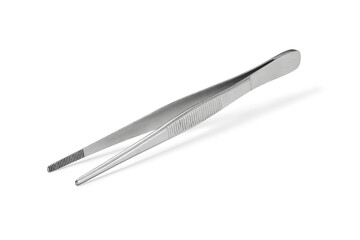 medical tweezers on a white background