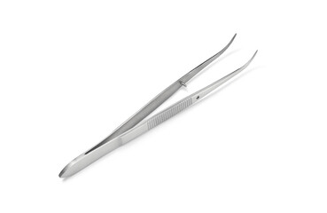medical tweezers on a white background