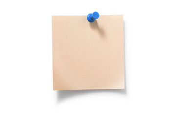 blue pushpin and pink sticky notes