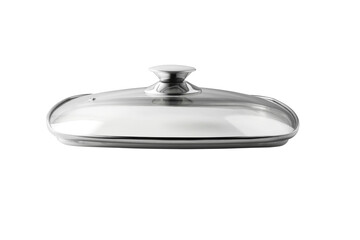 Fototapeta premium Glass lid for the pan on white