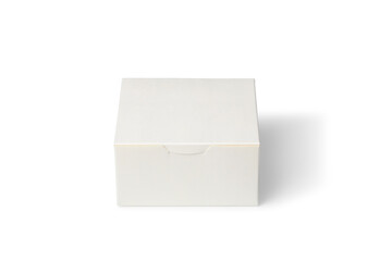 White paper box for food package on a white