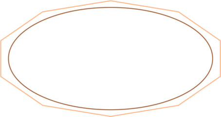 Oval Border Frames Isolated on White Background.  Trendy design element for border frame, logo, blackout tattoo, symbol, web, prints, posters, template, pattern and abstract background