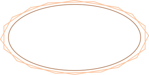 Oval Border Frames Isolated on White Background.  Trendy design element for border frame, logo, blackout tattoo, symbol, web, prints, posters, template, pattern and abstract background