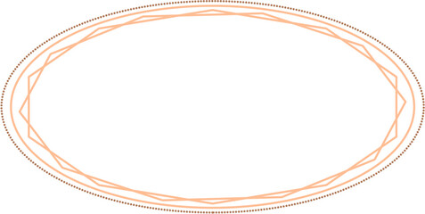 Oval Border Frames Isolated on White Background.  Trendy design element for border frame, logo, blackout tattoo, symbol, web, prints, posters, template, pattern and abstract background