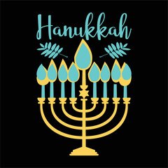 best happy hanukkah t shirt design vector