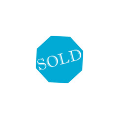 Circle sold out logo badge design isolated on white background
