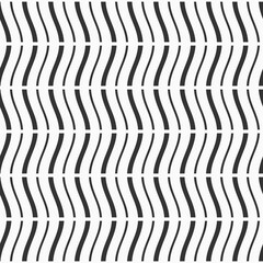 Seamless fashion striped vector pattern. Wavy lines, stripes, isolated on white background. Black and white background.
