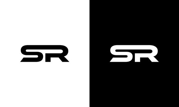 letter sr logo design