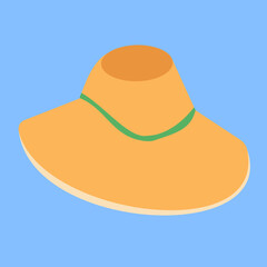 Women's hat, illustration, vector, cartoon