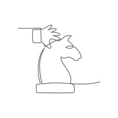 Strategy One line drawing. Concept for Business, Strategy, Success, Goal