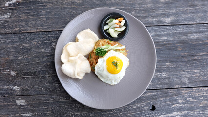 fried egg with nasi goreng 