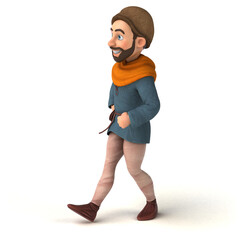 Naklejka premium Fun 3D cartoon medieval man