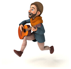 Fun 3D cartoon medieval man