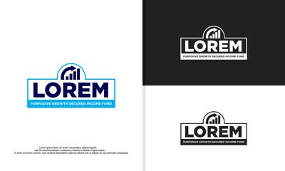 logo illustration vector graphic of financial