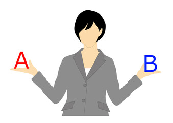 business woman holding a sign