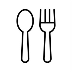 Cutlery icon. Spoon, forks, knife. restaurant business concept, vector illustration