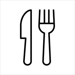 Cutlery icon. Spoon, forks, knife. restaurant business concept, vector illustration
