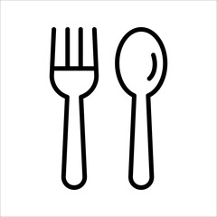 Cutlery icon. Spoon, forks, knife. restaurant business concept, vector illustration