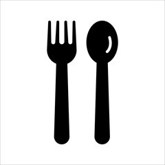 Cutlery icon. Spoon, forks, knife. restaurant business concept, vector illustration