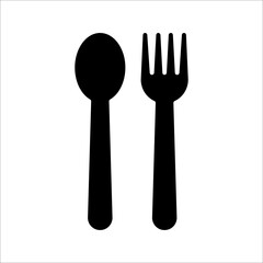 Cutlery icon. Spoon, forks, knife. restaurant business concept, vector illustration
