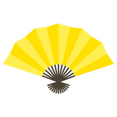 日本のお正月イメージイラスト素材_金扇子