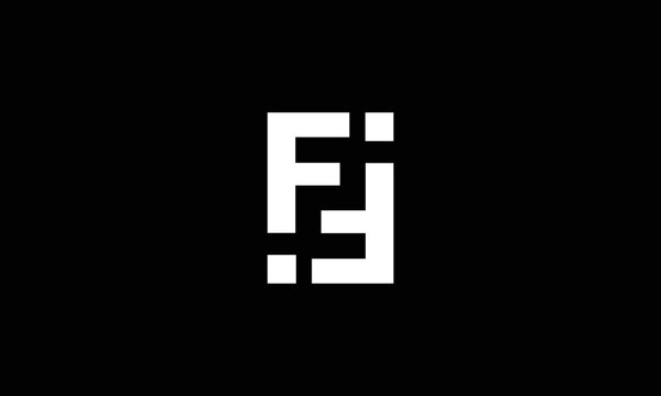 Modern and strong letter FF initials logo design