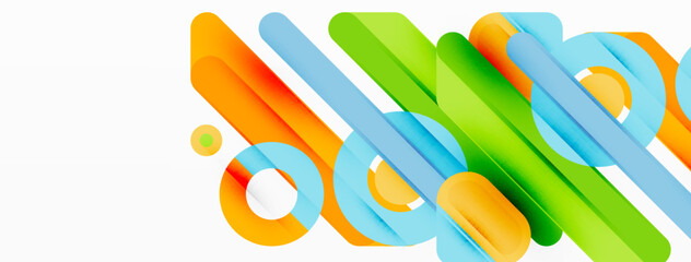 Creative geometric wallpaper. Minimal lines and circles background