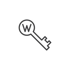 Keyword search line icon