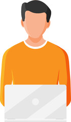 Young man with laptop