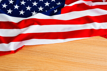 Closeup of american flag