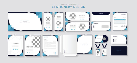 Corporate brand identity stationery design set
