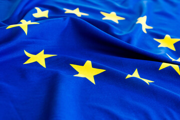 Closeup of European Union flag