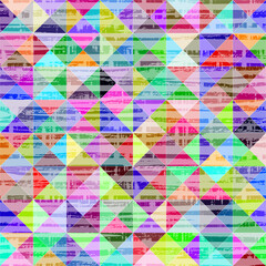 Seamless pattern. Mosaic, structure of triangles. Vector design.
