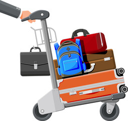 Hand Truck Full Of Bags