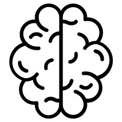 A linear icon design of ai mind 