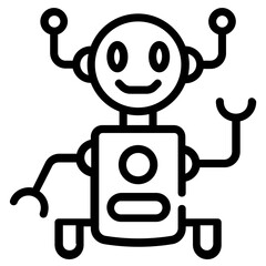 Premium line icon design of bot 