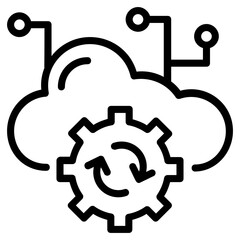 A linear icon design of ai mind 